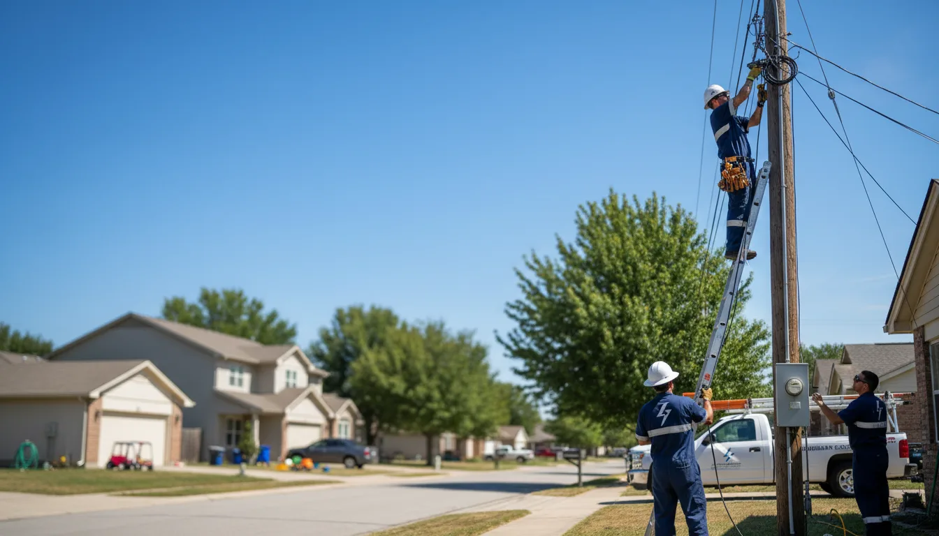 Residential electrician providing installation services in Mccune, KS